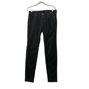 Uniqlo Corduroy Skinny Pants Womens 27x33 Black Low Rise Stretch Jeans